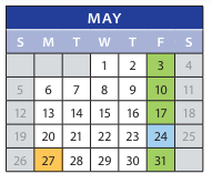District School Academic Calendar for Employment Transition Program for May 2024