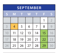 District School Academic Calendar for Employment Transition Program for September 2023
