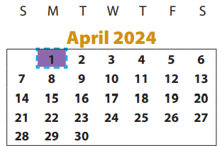 District School Academic Calendar for Sienna Crossing Elementary for April 2024