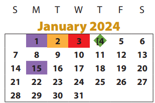 District School Academic Calendar for Schiff Elementary for January 2024