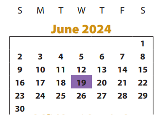 District School Academic Calendar for Commonwealth Elementary School for June 2024