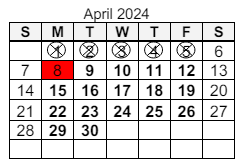 District School Academic Calendar for Whitney M Young Early Childhood for April 2024