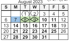 District School Academic Calendar for Elmhurst High School for August 2023