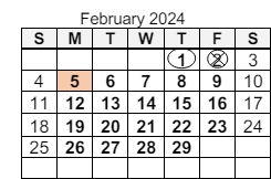 District School Academic Calendar for R Nelson Snider High School for February 2024