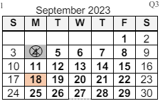 District School Academic Calendar for Forest Park Elementary School for September 2023