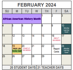 District School Academic Calendar for Children's Medical Ctr for February 2024