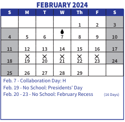 District School Academic Calendar for Barbieri Elem for February 2024