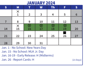 District School Academic Calendar for Barbieri Elem for January 2024