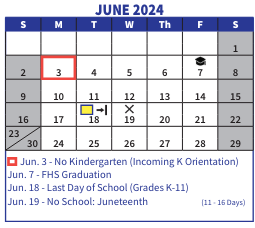 District School Academic Calendar for Barbieri Elem for June 2024