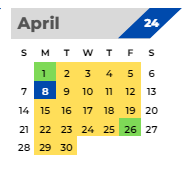 District School Academic Calendar for Needham Elementary School for April 2024
