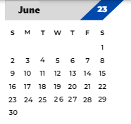 District School Academic Calendar for Needham Elementary School for June 2024