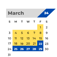 District School Academic Calendar for Needham Elementary School for March 2024
