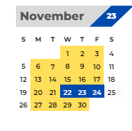 District School Academic Calendar for Needham Elementary School for November 2023