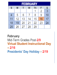 District School Academic Calendar for Lillie Idella Kitley Intermediate for February 2024