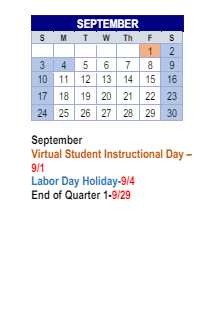District School Academic Calendar for Lillie Idella Kitley Intermediate for September 2023
