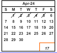 District School Academic Calendar for Hirsch (O. N.) Elementary for April 2024