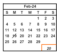 District School Academic Calendar for Chadbourne (joshua) Elementary for February 2024