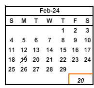 District School Academic Calendar for Glenmoor Elementary for February 2024