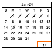District School Academic Calendar for Horner (john M.) Junior High for January 2024