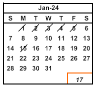 District School Academic Calendar for Chadbourne (joshua) Elementary for January 2024