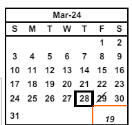 District School Academic Calendar for American High for March 2024