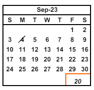 District School Academic Calendar for Irvington High for September 2023