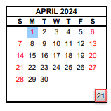 District School Academic Calendar for Vinland Elementary for April 2024