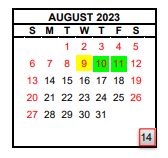 District School Academic Calendar for Academy For New Americans for August 2023