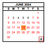 District School Academic Calendar for Academy For New Americans for June 2024