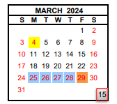 District School Academic Calendar for Yosemite Middle for March 2024