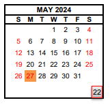 District School Academic Calendar for Mario G. Olmos Elementary for May 2024