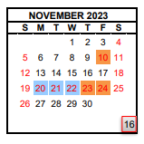 District School Academic Calendar for Duncan Polytechnical High for November 2023