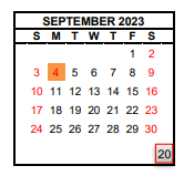 District School Academic Calendar for Academy For New Americans for September 2023