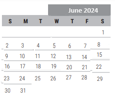 District School Academic Calendar for Anderson Elementary for June 2024