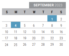 District School Academic Calendar for Frisco High School for September 2023