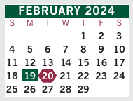 District School Academic Calendar for Hamilton E. Holmes Elementary for February 2024