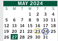 District School Academic Calendar for Gullatt Elementary School for May 2024