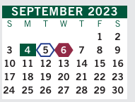 District School Academic Calendar for Fulton County Elementary/middle School for September 2023