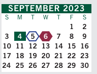 District School Academic Calendar for Fulton County Area Technology Center for September 2023