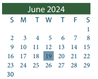 District School Academic Calendar for Highpoint School East (daep) for June 2024