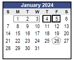 District School Academic Calendar for Charles O Stones Intermediate Ctr for January 2024