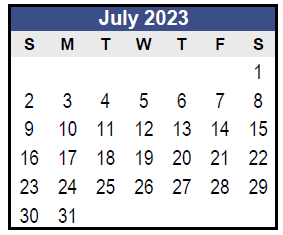 District School Academic Calendar for Charles O Stones Intermediate Ctr for July 2023