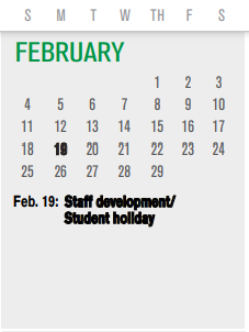 District School Academic Calendar for Spring Creek Elementary for February 2024