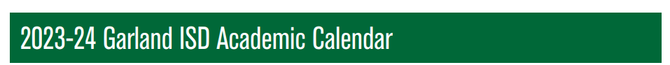 District School Academic Calendar for P I P