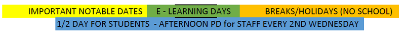 District School Academic Calendar Key for Mary M Bethune Early Child Dev Ctr
