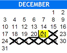 District School Academic Calendar for K.S. Hauge Alt Ed Ctr for December 2023