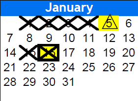 District School Academic Calendar for K.S. Hauge Alt Ed Ctr for January 2024