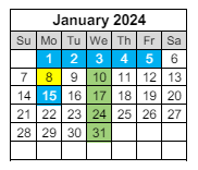 District School Academic Calendar for Desert Garden Elementary School for January 2024