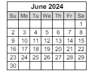 District School Academic Calendar for Desert Garden Elementary School for June 2024