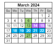District School Academic Calendar for Desert Garden Elementary School for March 2024